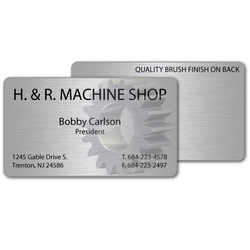 High End Metallic Business Card - 3 3/8" x 1 7/8"
