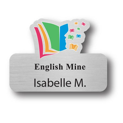 Custom Plastic Stickpin Name Badge (3-6 Square Inch)