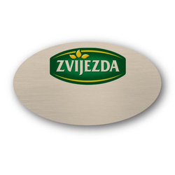 Magnet Write-On P-Touch Metal Name Badge - 3 1/8" x 1 7/8"