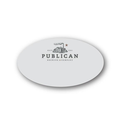 Stickpin Write-On P-Touch Plastic Name Badge - 3 1/8" x 1 7/8"