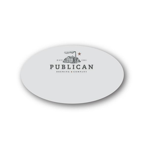P-Touch badge en plastique sans nom attache épingle - 3 1/8" x 1 7/8"