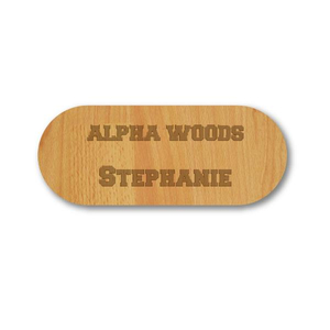 Maple Veneer Wood Name Badge
